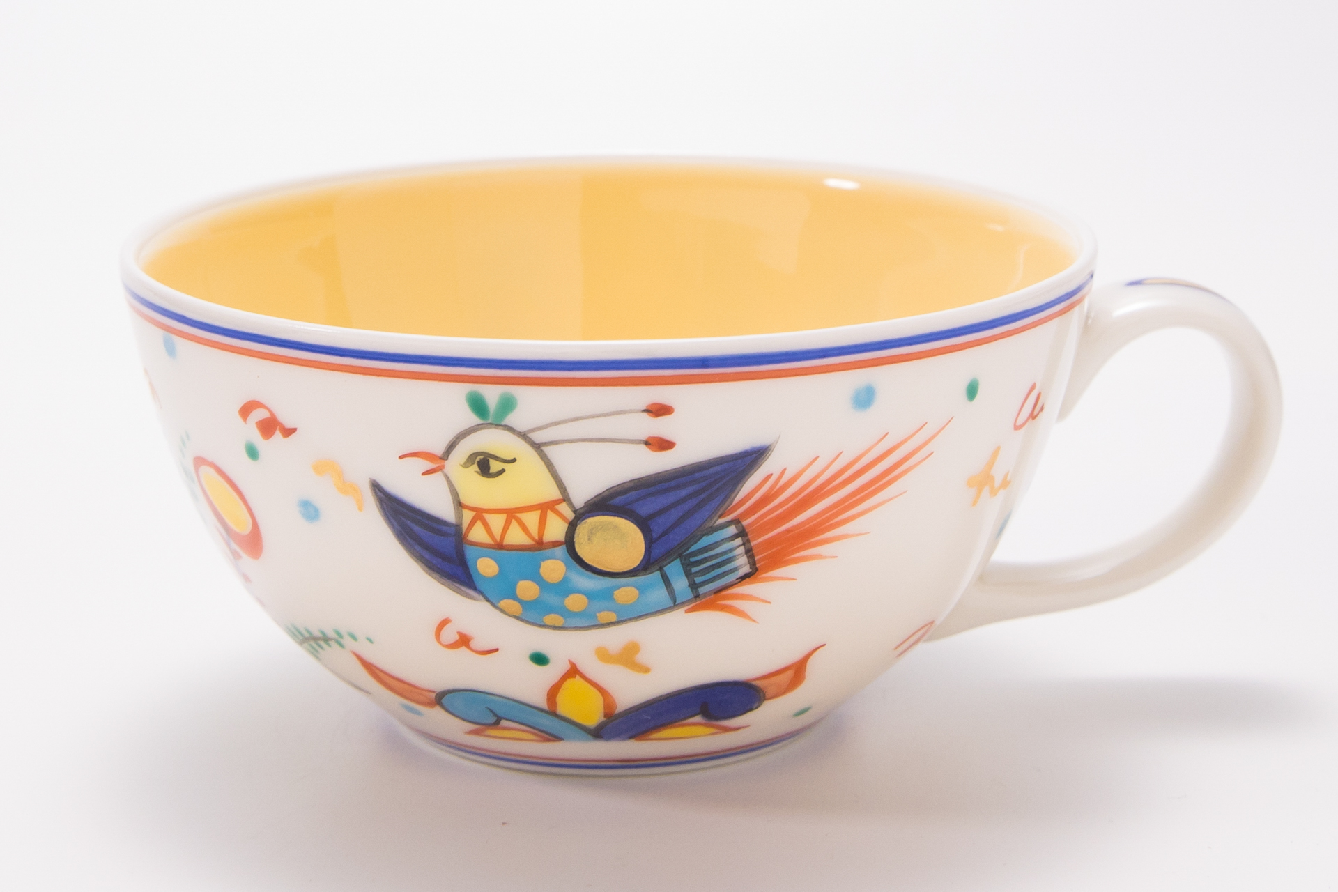 Persian Overglaze Cafe au Lait Bowl - Yellow1