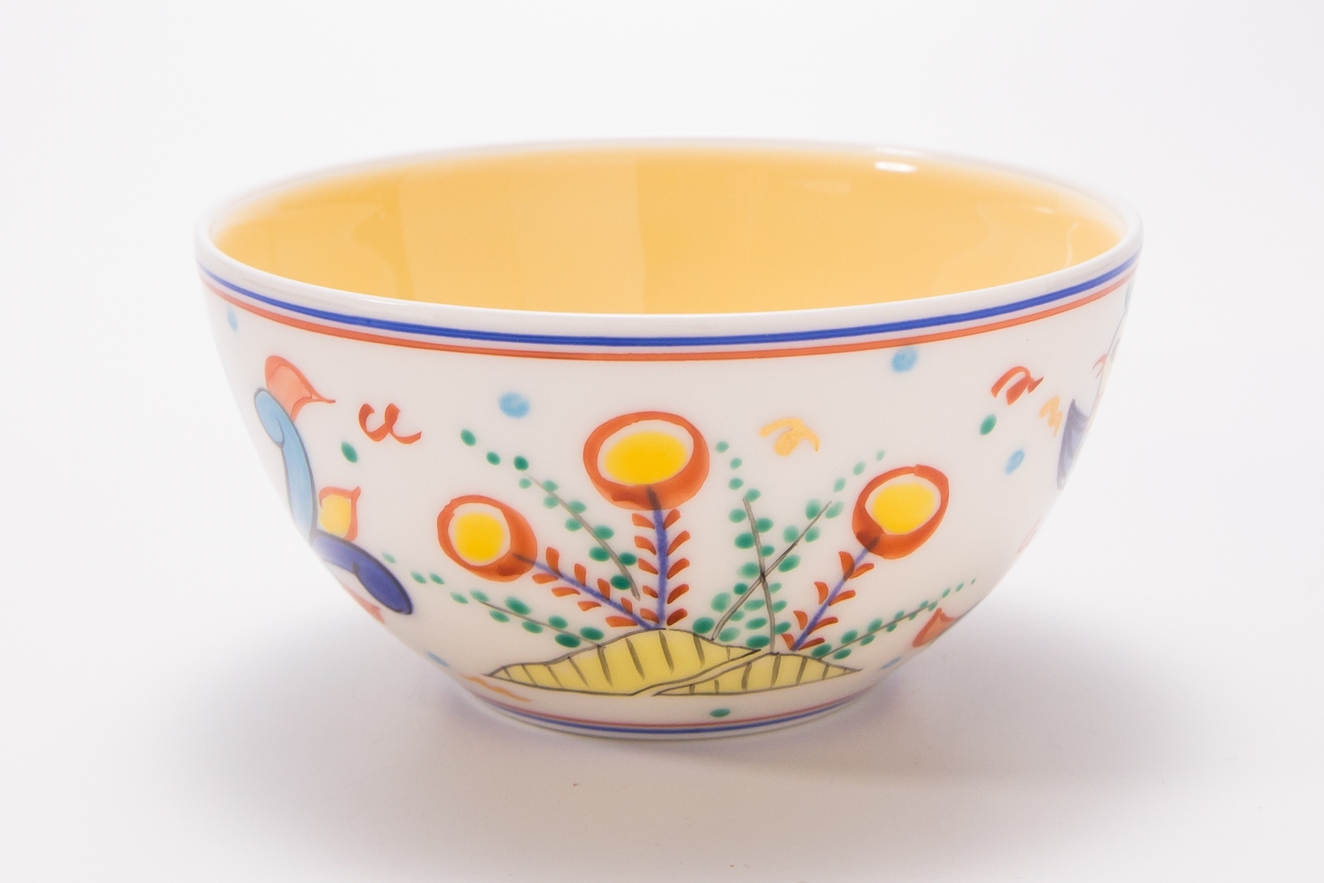 Persian Overglaze Cafe au Lait Bowl - Yellow2