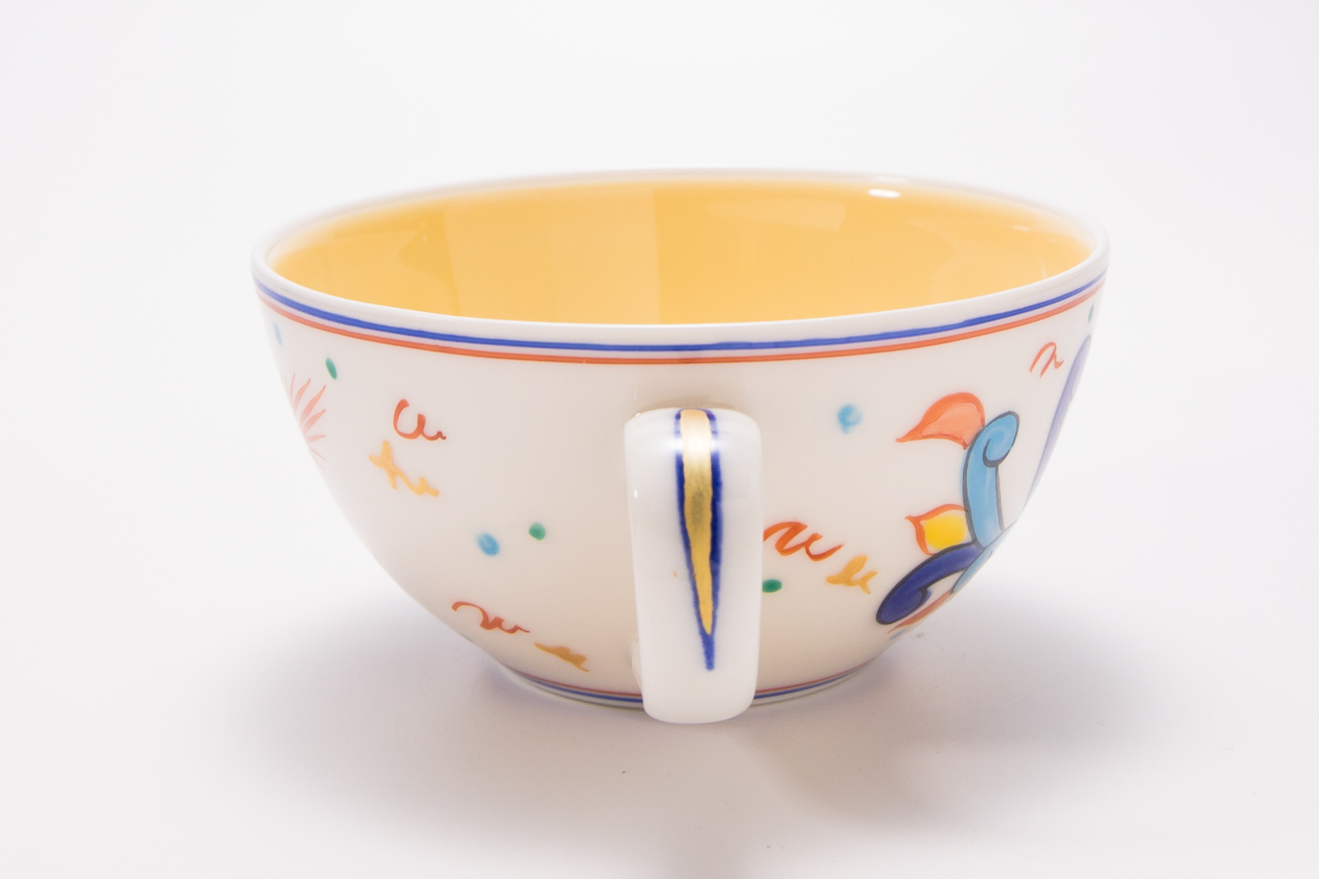 Persian Overglaze Cafe au Lait Bowl - Yellow4