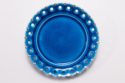 Blue glaze lace plate