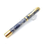 Mino Japanese paper fountain pen - Indigo Dyed (Peony Flower) 1